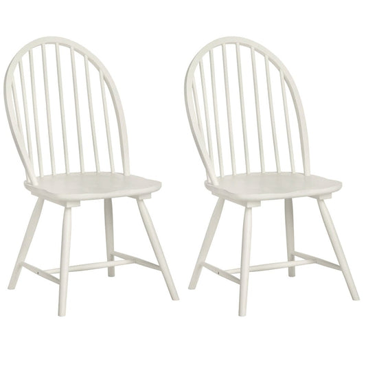 Crestview Collection - Set of 2 White Solid Wood Dining Chair - CVFVR8402 view 1