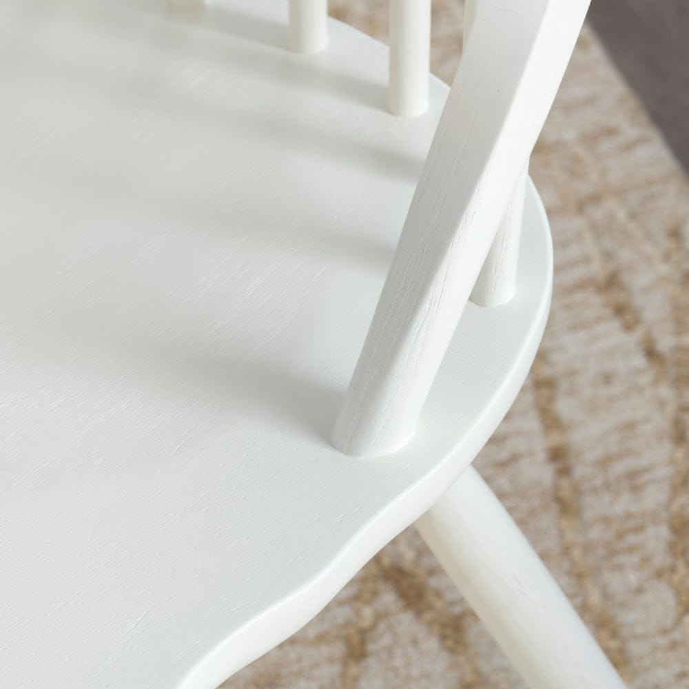 Crestview Collection - Set of 2 White Solid Wood Dining Chair - CVFVR8402 view 4