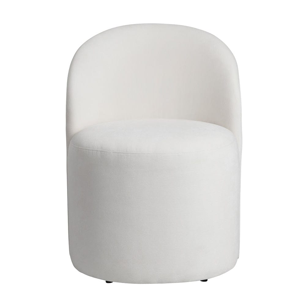 Crestview Collection - Set of 2 White Upholstered Solid Wood Dining Chair with Casters - CVFVRD220 view 3