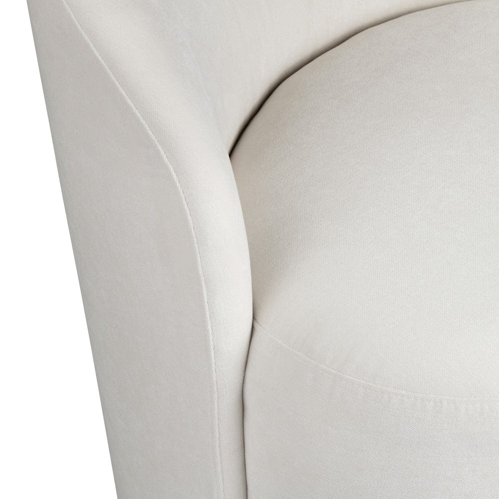 Crestview Collection - Set of 2 White Upholstered Solid Wood Dining Chair with Casters - CVFVRD220 view 4