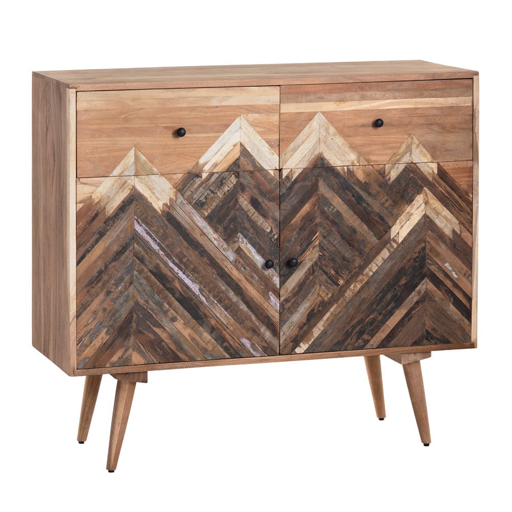 Crestview Collection - Sierra Nevada 41 in. Brown Solid Wood 2 Drawer 2 Door Media Credenza / Sideboard - CVFNR4558 view 1