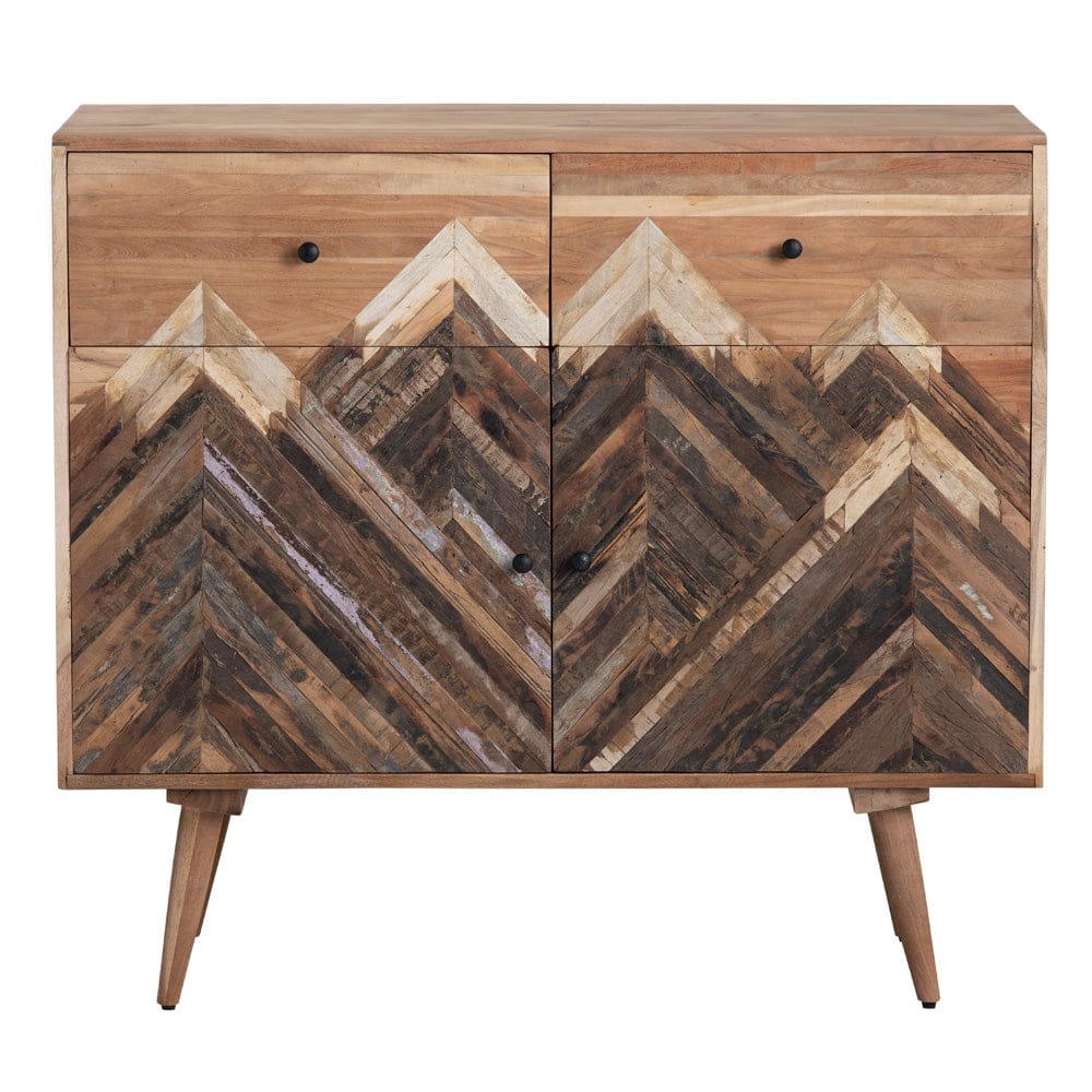 Crestview Collection - Sierra Nevada 41 in. Brown Solid Wood 2 Drawer 2 Door Media Credenza / Sideboard - CVFNR4558 view 2