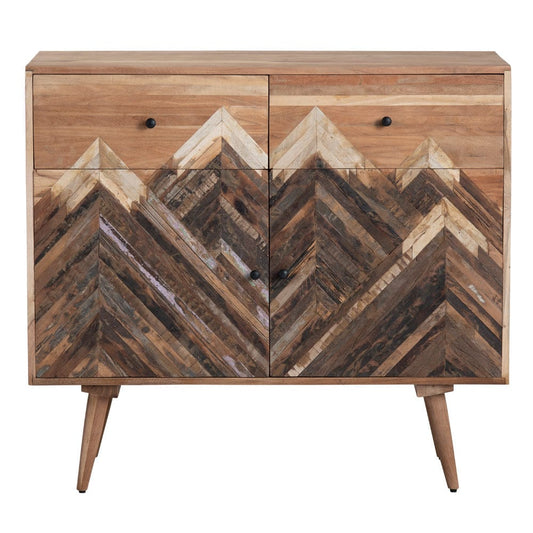 Crestview Collection - Sierra Nevada 41 in. Brown Solid Wood 2 Drawer 2 Door Media Credenza / Sideboard - CVFNR4558 view 2