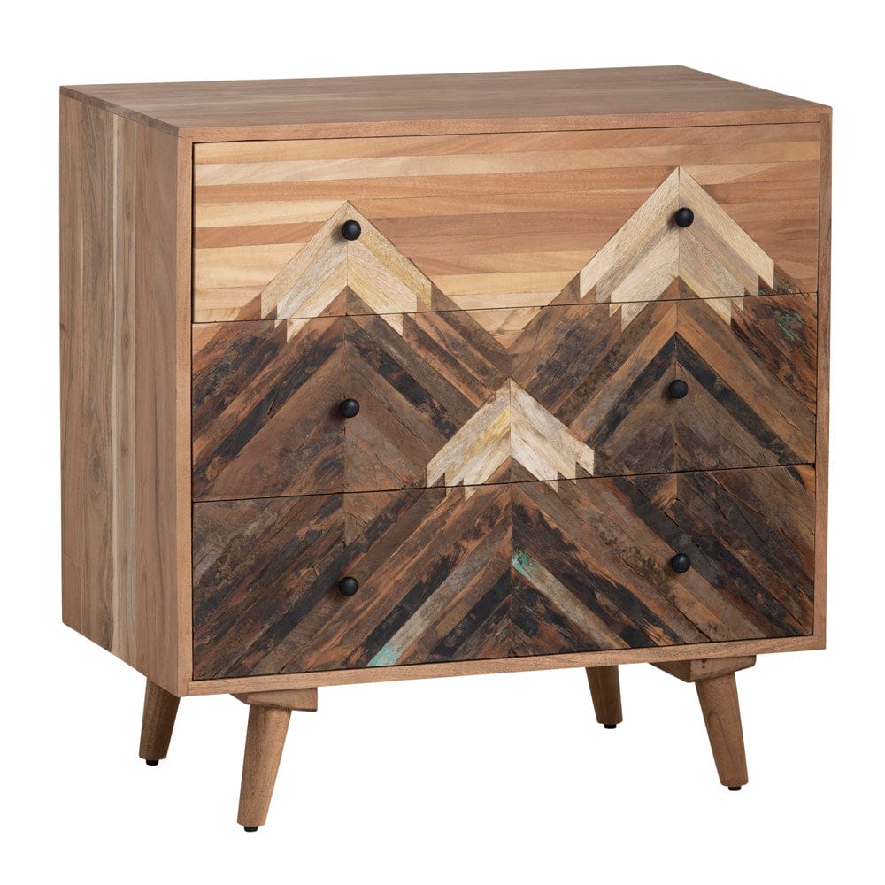 Crestview Collection - Sierra Nevada Brown Solid Wood 3 Drawer Accent Chest - CVFNR4559 view 1
