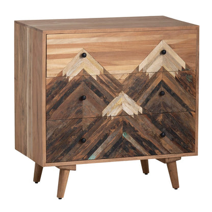 Crestview Collection - Sierra Nevada Brown Solid Wood 3 Drawer Accent Chest - CVFNR4559 view 1