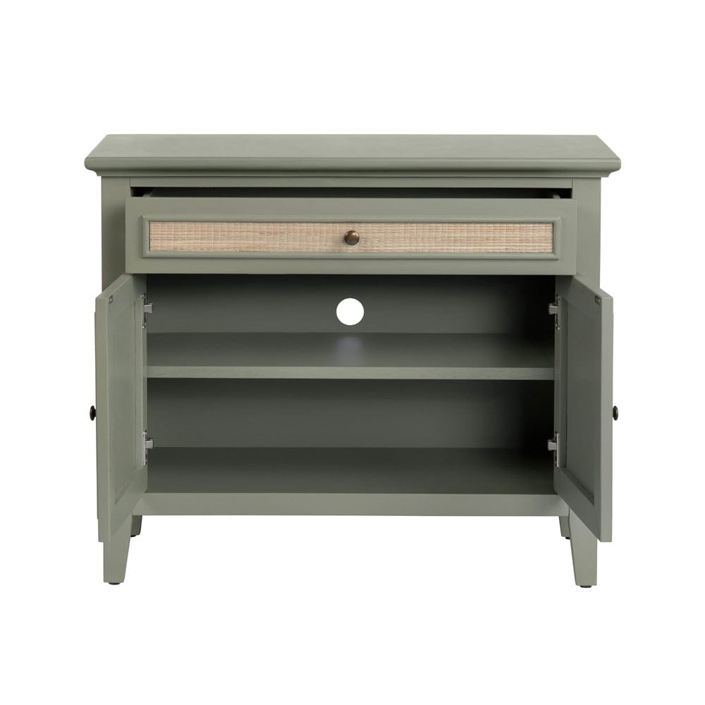 Crestview Collection - Solace 35.75 in. Gray Solid Wood 1 Drawer 2 Door Media Credenza Accent Cabinet - CVFDR1321 view 3