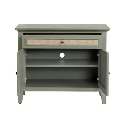 Crestview Collection - Solace 35.75 in. Gray Solid Wood 1 Drawer 2 Door Media Credenza Accent Cabinet - CVFDR1321 view 3