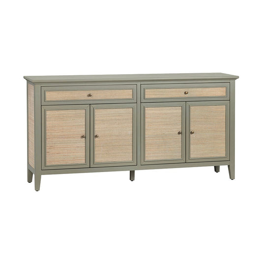 Crestview Collection - Solace 72 in. Green Solid Wood 2 Drawer 4 Door Media Credenza / Sideboard - CVFDR1320 view 1