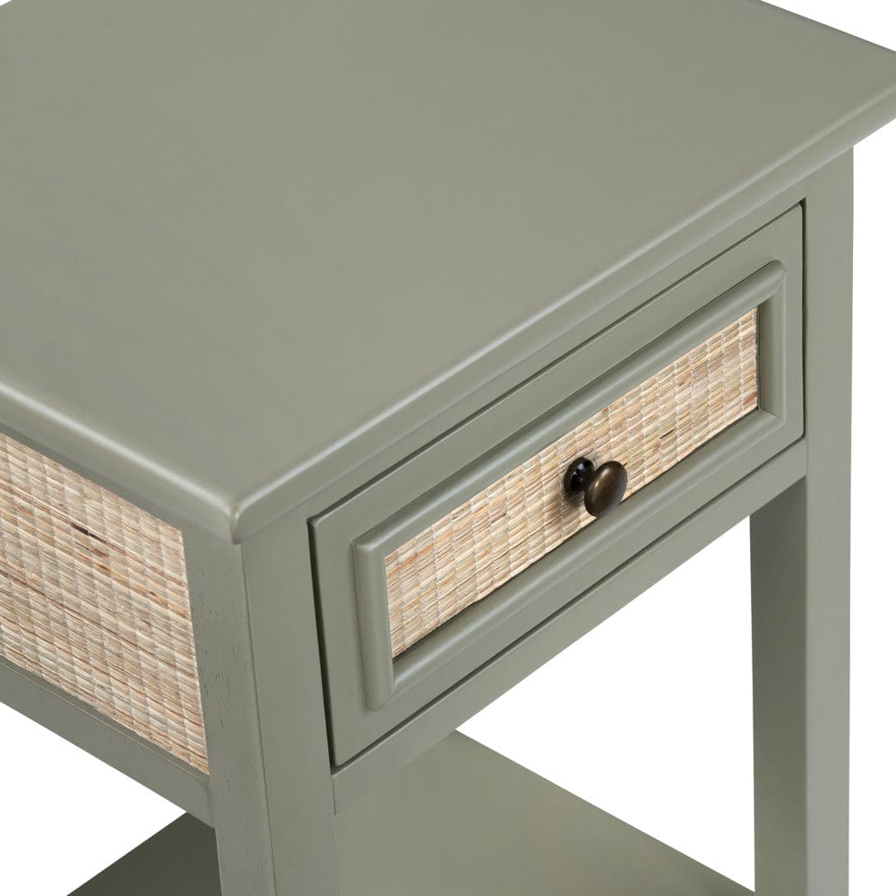 Crestview Collection - Solace Square Green Solid Wood Accent End Table - CVFDR1322 view 4