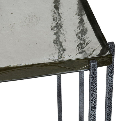 Crestview Collection - Square Gray Glass Accent End Table - CVFNR5232 view 3
