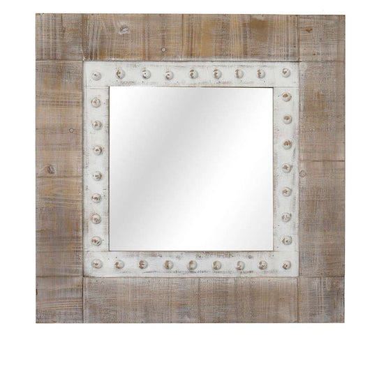 Crestview Collection - Squared Away Wood Wall Mirror - CVTMR1799 _CLOSEOUT veiw 1