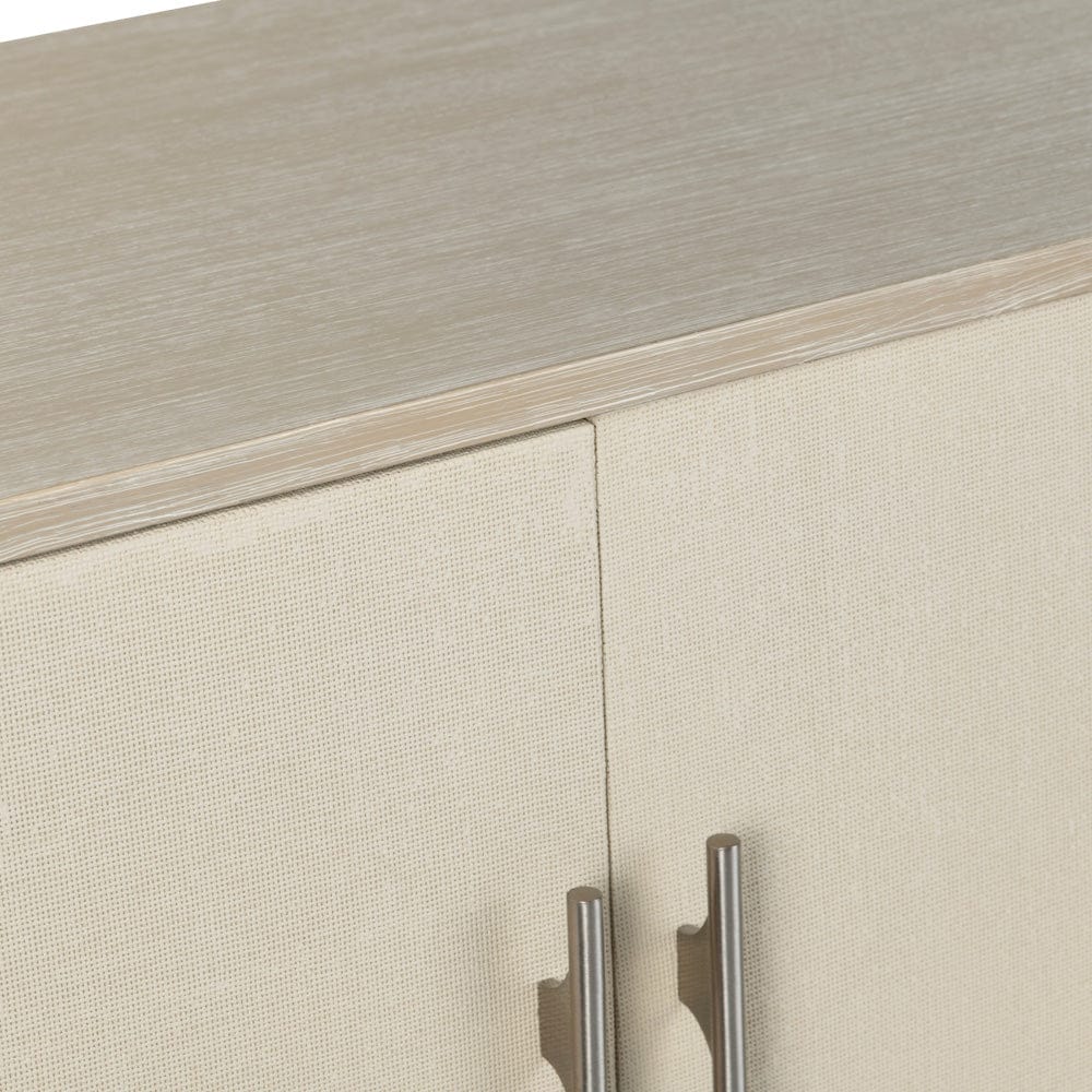 Crestview Collection - Sterling 74 in. Beige Solid Wood 4 Door Media Credenza / Sideboard - CVFDR1158 view 4