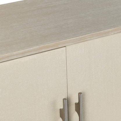 Crestview Collection - Sterling 74 in. Beige Solid Wood 4 Door Media Credenza / Sideboard - CVFDR1158 view 4