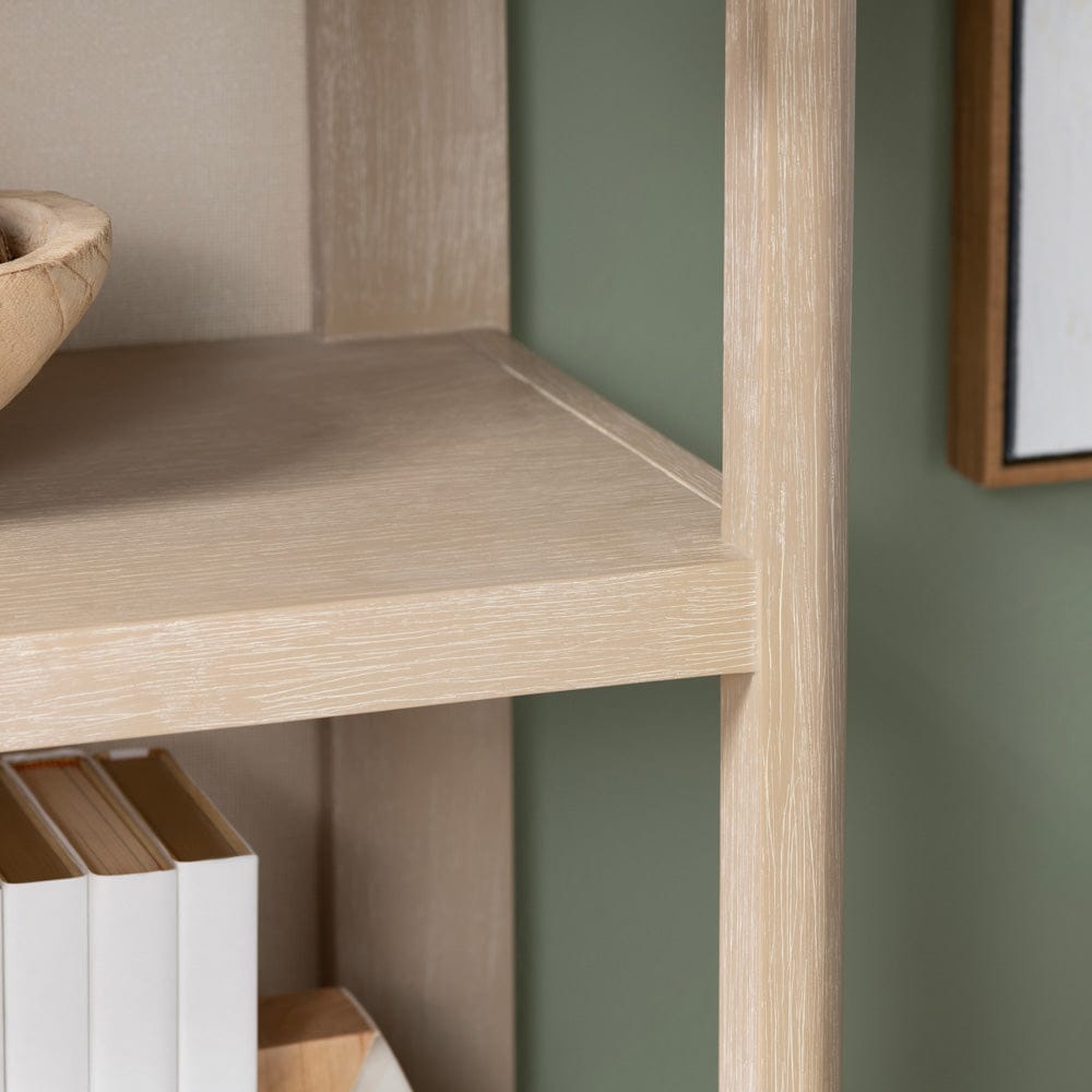 Crestview Collection - Sterling 78 in. Tan Solid Wood 4 Shelf Bookcase - CVFDR1201 view 4