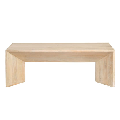 Crestview Collection - Sydney Tan Solid Wood Rectangle Coffee Table / Cocktail Table - CVFNR4571 view 2