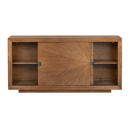 Crestview Collection - Thomas 65 in. Brown Solid Wood 2 Door Media Credenza / Sideboard - CVFDR1160 view 3