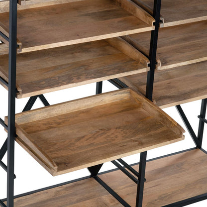 Crestview Collection - Thomas Road 81 in. Brown Solid Wood 12 Shelf Bookcase - CVFNR4602 view 4