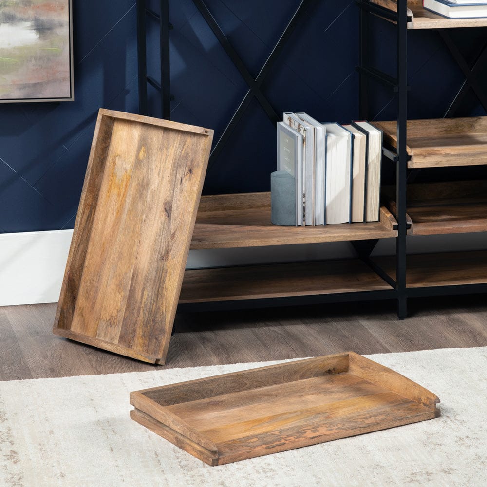 Crestview Collection - Thomas Road 81 in. Brown Solid Wood 12 Shelf Bookcase - CVFNR4602 view 6