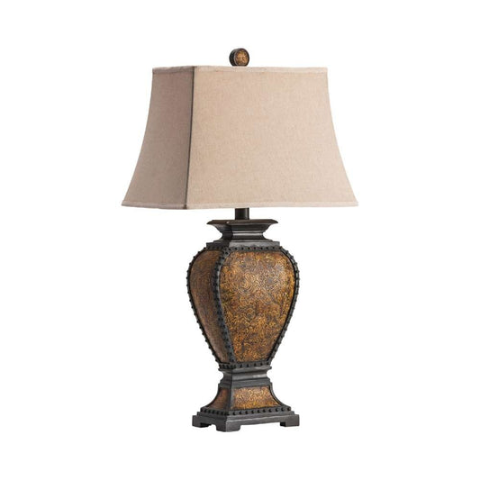Crestview Collection - Tooled Leather Table Lamp (Set of 2) - CVAUP522 veiw 1
