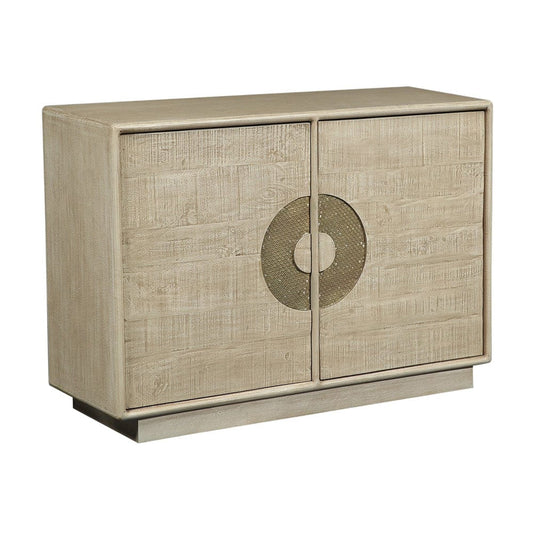 Crestview Collection - Westhaven 46 in. Tan Solid Wood 2 Door Media Credenza Accent Cabinet - CVFNR4856 view 1