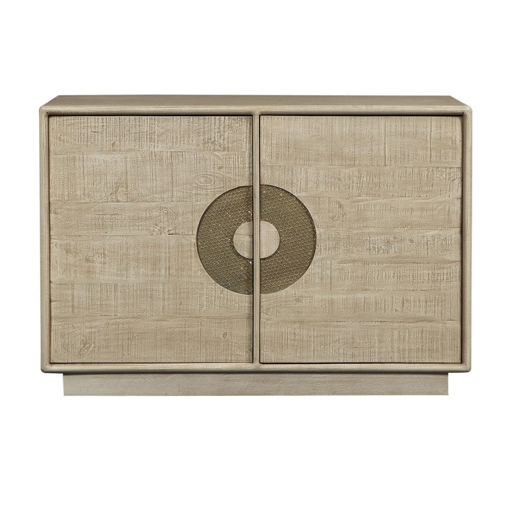 Crestview Collection - Westhaven 46 in. Tan Solid Wood 2 Door Media Credenza Accent Cabinet - CVFNR4856 view 2