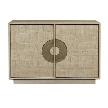 Crestview Collection - Westhaven 46 in. Tan Solid Wood 2 Door Media Credenza Accent Cabinet - CVFNR4856 view 2