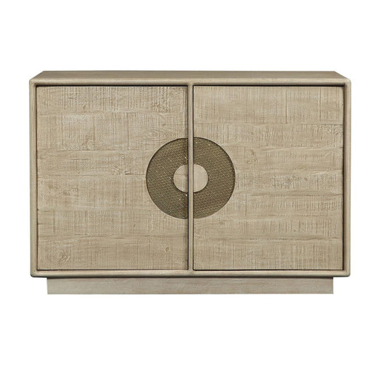 Crestview Collection - Westhaven 46 in. Tan Solid Wood 2 Door Media Credenza Accent Cabinet - CVFNR4856 view 2