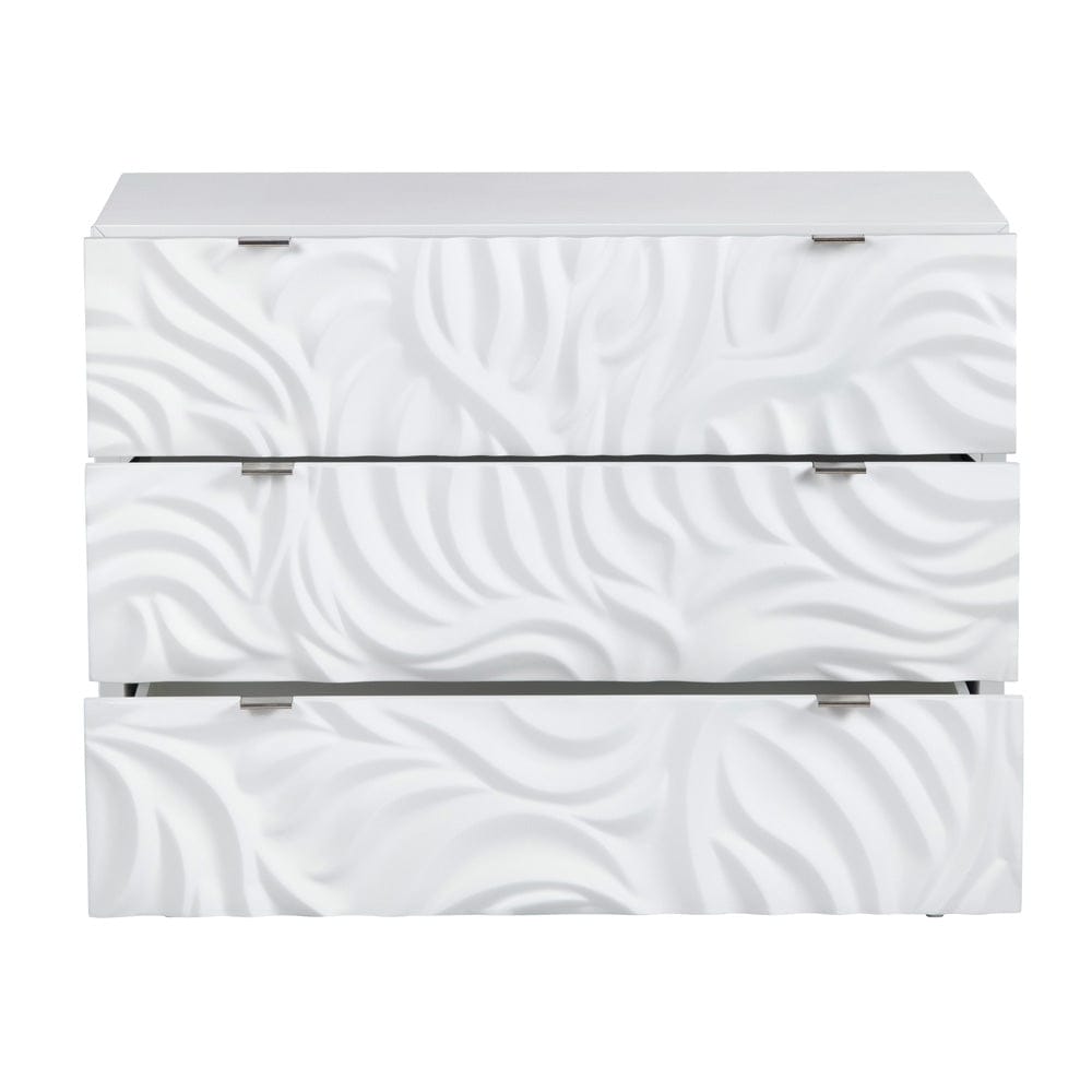 Crestview Collection - White 3 Drawer Accent Chest - CVFVR8509 view 3