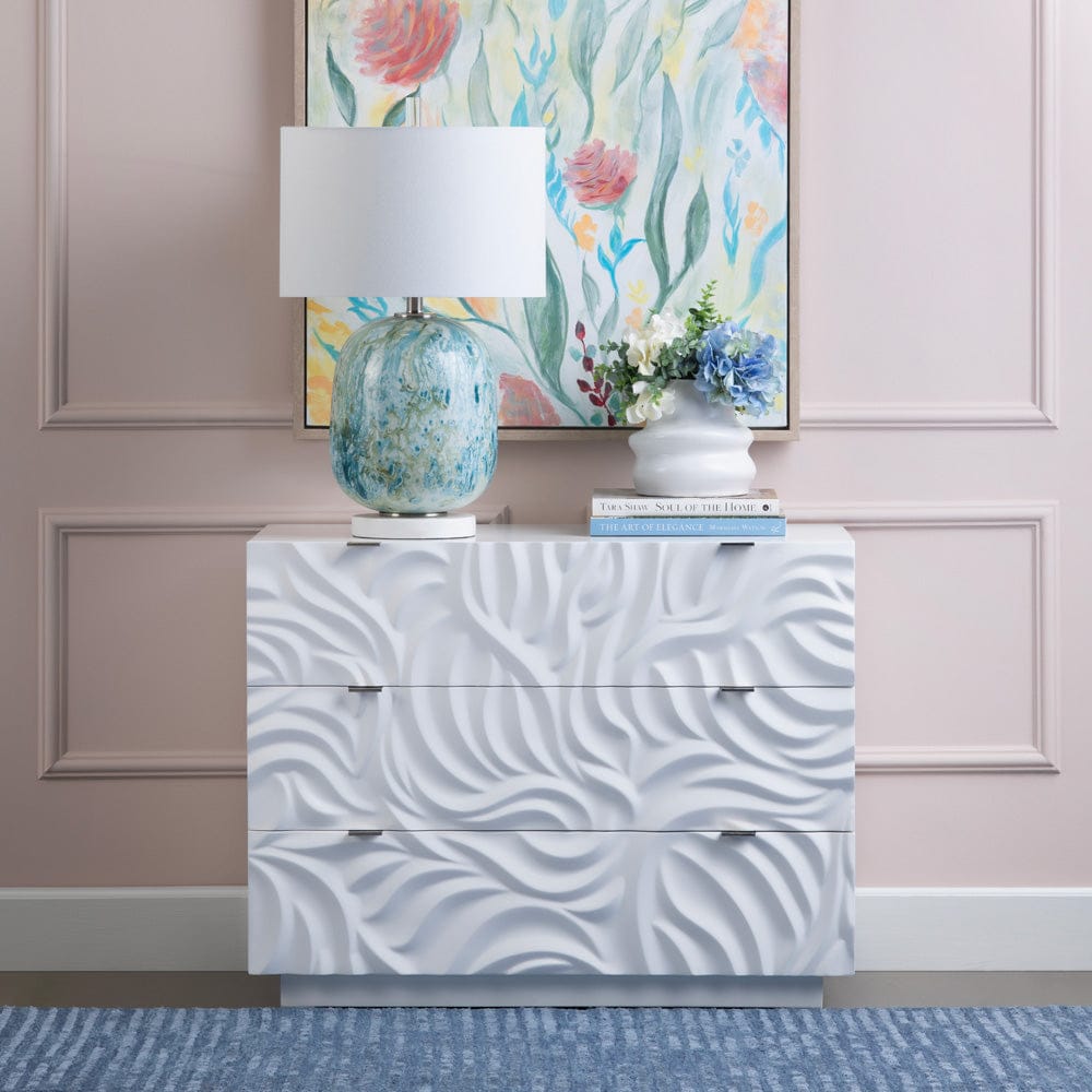 Crestview Collection - White 3 Drawer Accent Chest - CVFVR8509 view 6