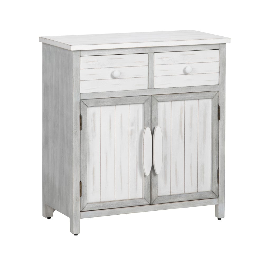 Crestview Collection - White Solid Wood 2 Drawer 2 Door Accent Cabinet - CVFZR6205 view 1