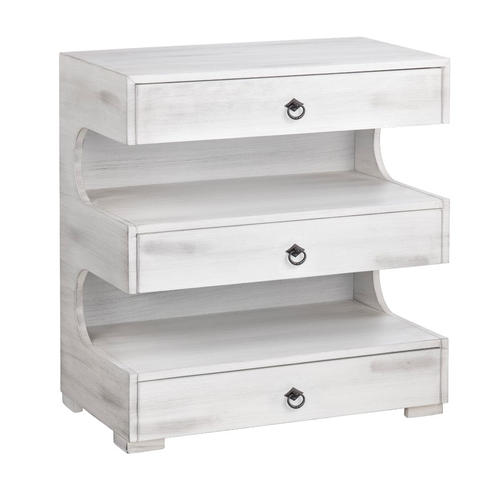 Crestview Collection - White Solid Wood 3 Drawer Accent Chest - CVFVR8306 view 1