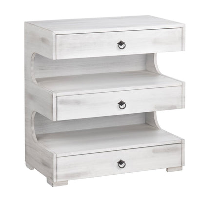 Crestview Collection - White Solid Wood 3 Drawer Accent Chest - CVFVR8306 view 1