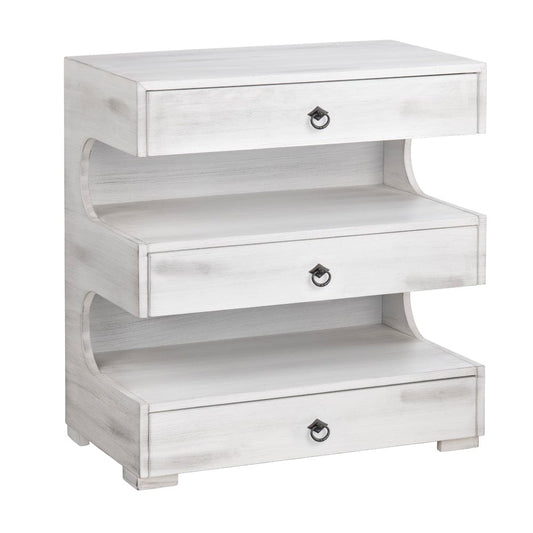 Crestview Collection - White Solid Wood 3 Drawer Accent Chest - CVFVR8306 view 1