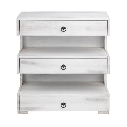 Crestview Collection - White Solid Wood 3 Drawer Accent Chest - CVFVR8306 view 2