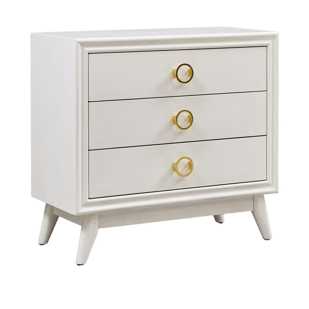 Crestview Collection - White Solid Wood 3 Drawer Accent Chest - CVFVR8572 view 1