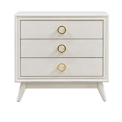 Crestview Collection - White Solid Wood 3 Drawer Accent Chest - CVFVR8572 view 2
