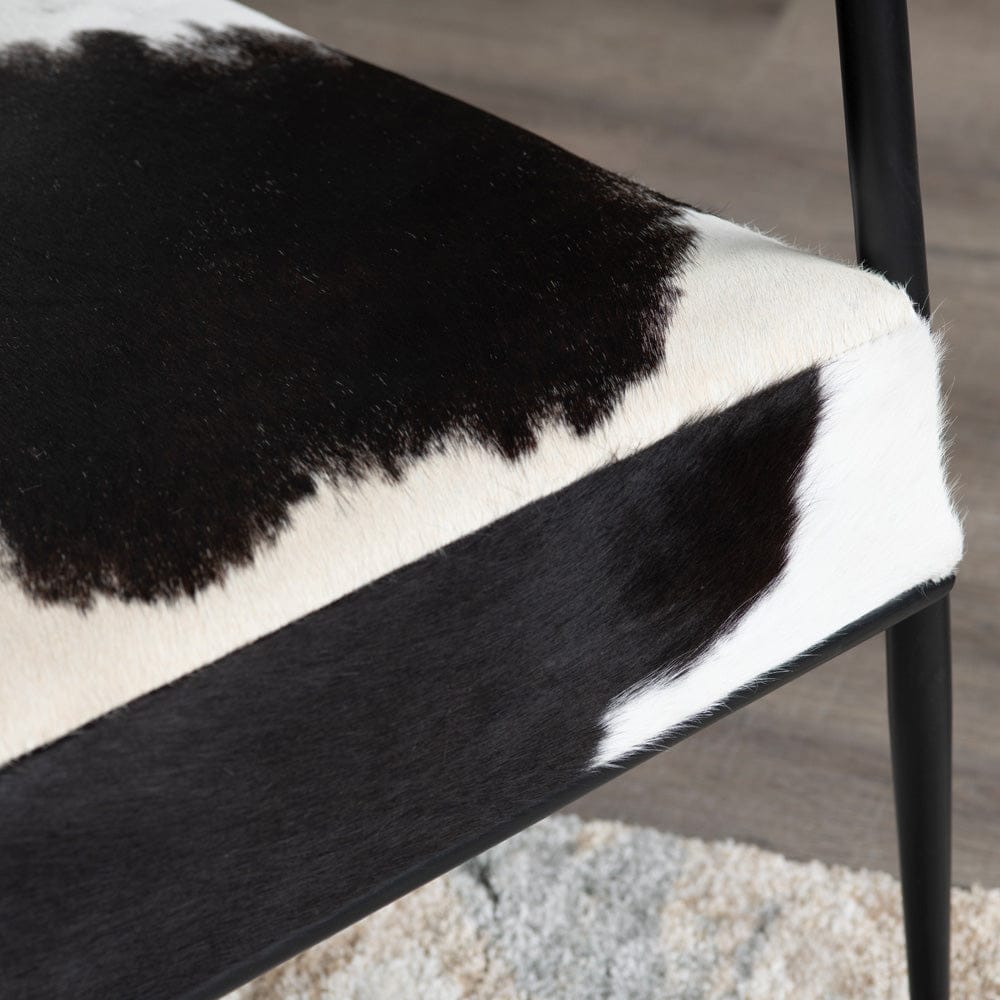 Crestview Collection - White Upholstered Accent Arm Chair with Black Iron Frame - CVFNR4609 view 4