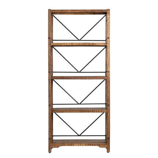 Crestview Collection - Winslow 80.5 in. Brown Solid Wood 4 Shelf Etagere - CVFNR5040 view 2