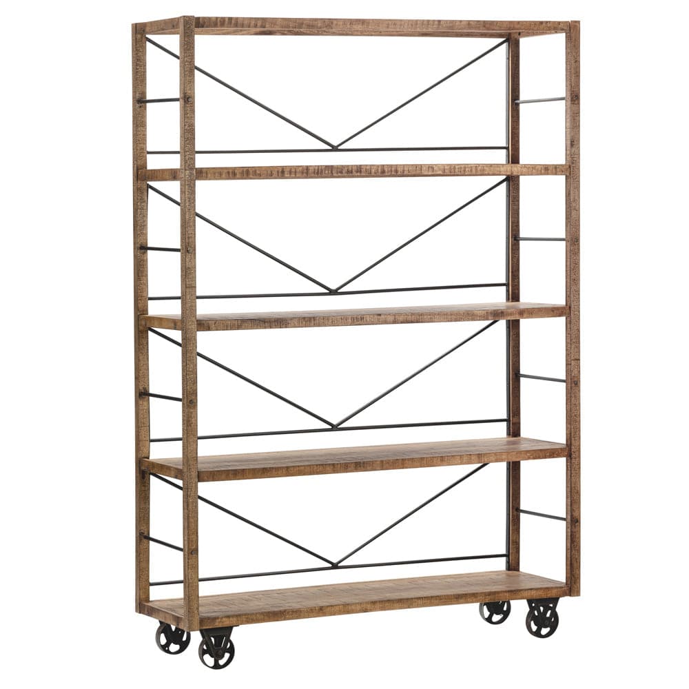 Crestview Collection - Winslow 85.5 in. Brown Solid Wood 4 Shelf Etagere - CVFNR5041 view 1