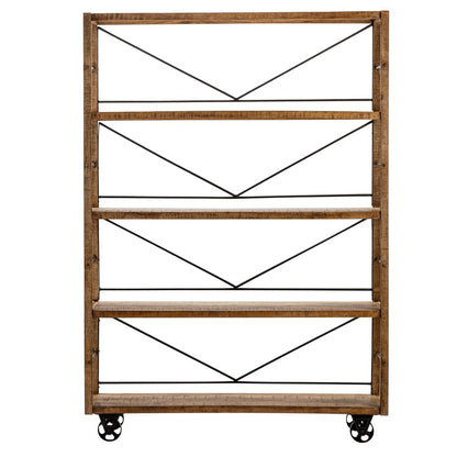 Crestview Collection - Winslow 85.5 in. Brown Solid Wood 4 Shelf Etagere - CVFNR5041 view 2