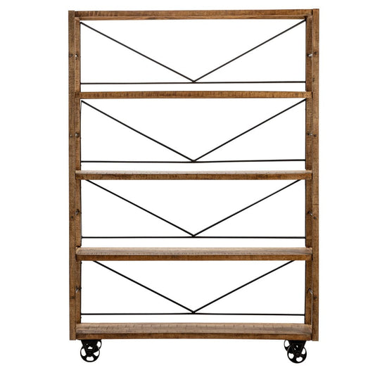 Crestview Collection - Winslow 85.5 in. Brown Solid Wood 4 Shelf Etagere - CVFNR5041 view 2