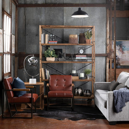 Crestview Collection - Winslow 85.5 in. Brown Solid Wood 4 Shelf Etagere - CVFNR5041 view 7