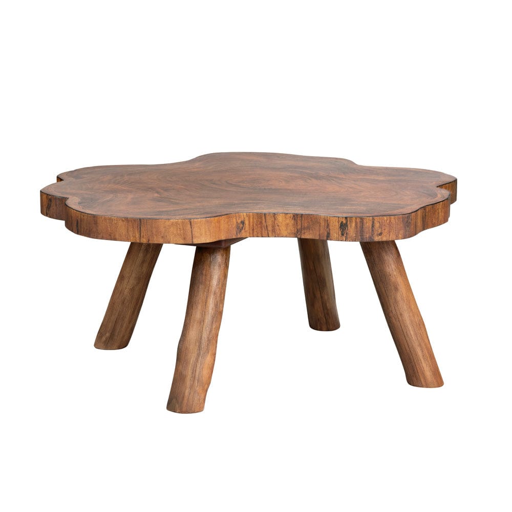 Crestview Collection - Woodland Brown Solid Wood Free Form Coffee Table / Cocktail Table - CVFDR1001 view 1
