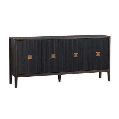 Crestview Collection - Worthington 74 in. Brown Solid Wood 4 Door Media Credenza / Sideboard - CVFDR1047 view 1