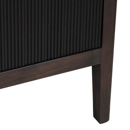 Crestview Collection - Worthington 74 in. Brown Solid Wood 4 Door Media Credenza / Sideboard - CVFDR1047 view 4