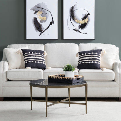 Crestview Collection - Xander Black Marble Round Coffee Table / Cocktail Table - CVFNR4528 view 6