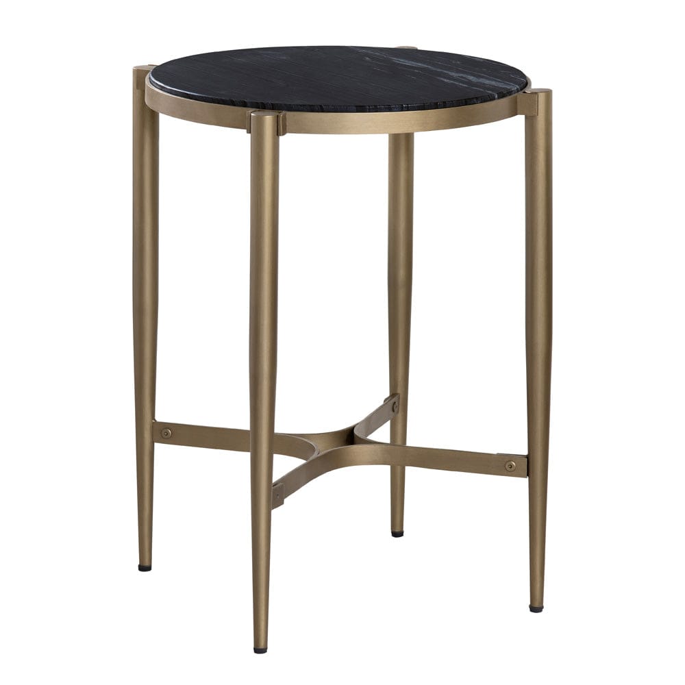 Crestview Collection - Xander Round Gold Marble Accent End Table - CVFNR4529 view 1