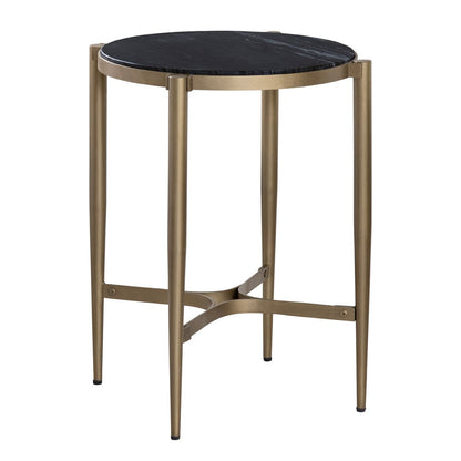 Crestview Collection - Xander Round Gold Marble Accent End Table - CVFNR4529 view 1