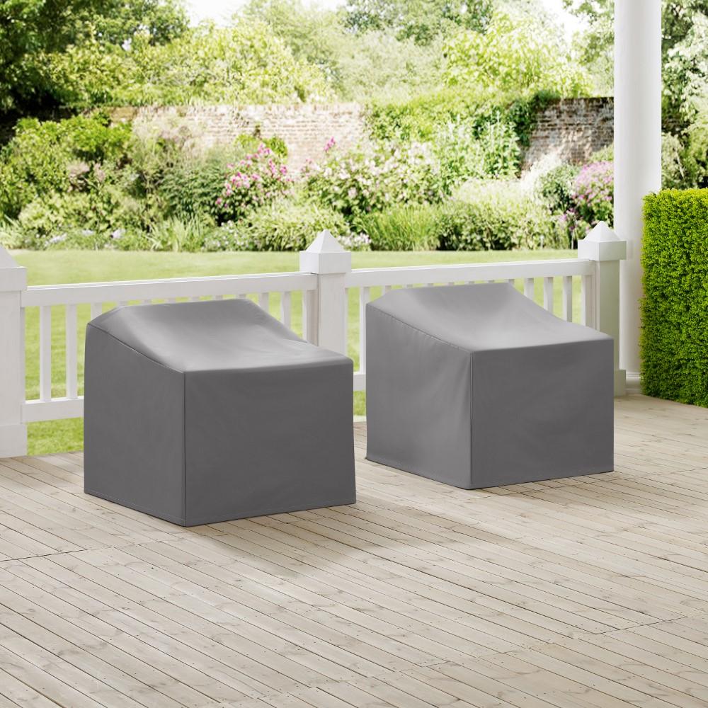 Crosley Furniture - 2 Piece Furniture Cover Set Gray - 2 Chairs - MO75002-GY veiw 4