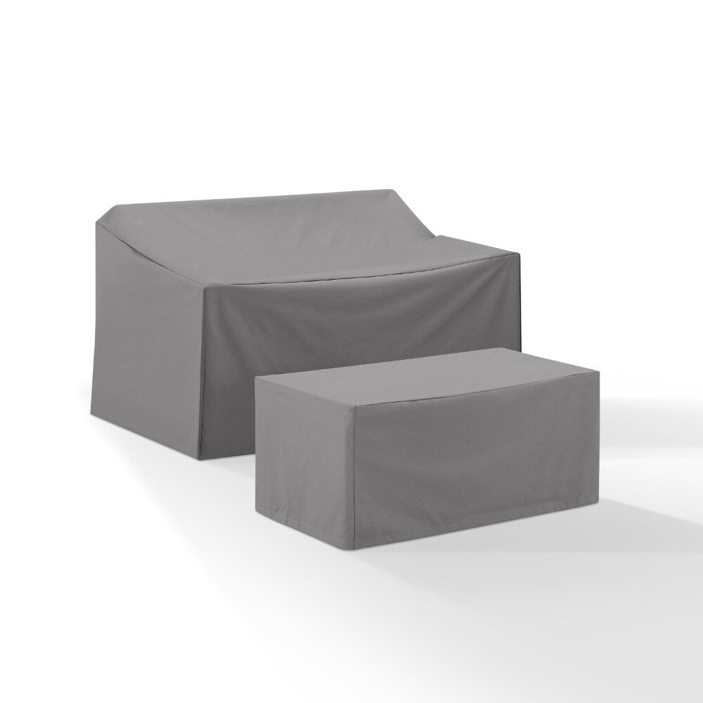 Crosley Furniture - 2 Piece Furniture Cover Set Gray - Loveseat, Coffee Table - MO75001-GY veiw 2